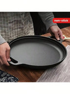 鋳鉄スキレット 無塗装ノンスティック パンケーキパン 全ストーブ対応（IH・ガス・電気） ピザ・グリル用 家庭・屋外調理適