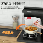 コンロ用油はね防止ガード IH・ガス両用 4 面タイプ 32cm 耐傷 固定穴付き お手入れ簡単 アウトドア対応 ホワイト