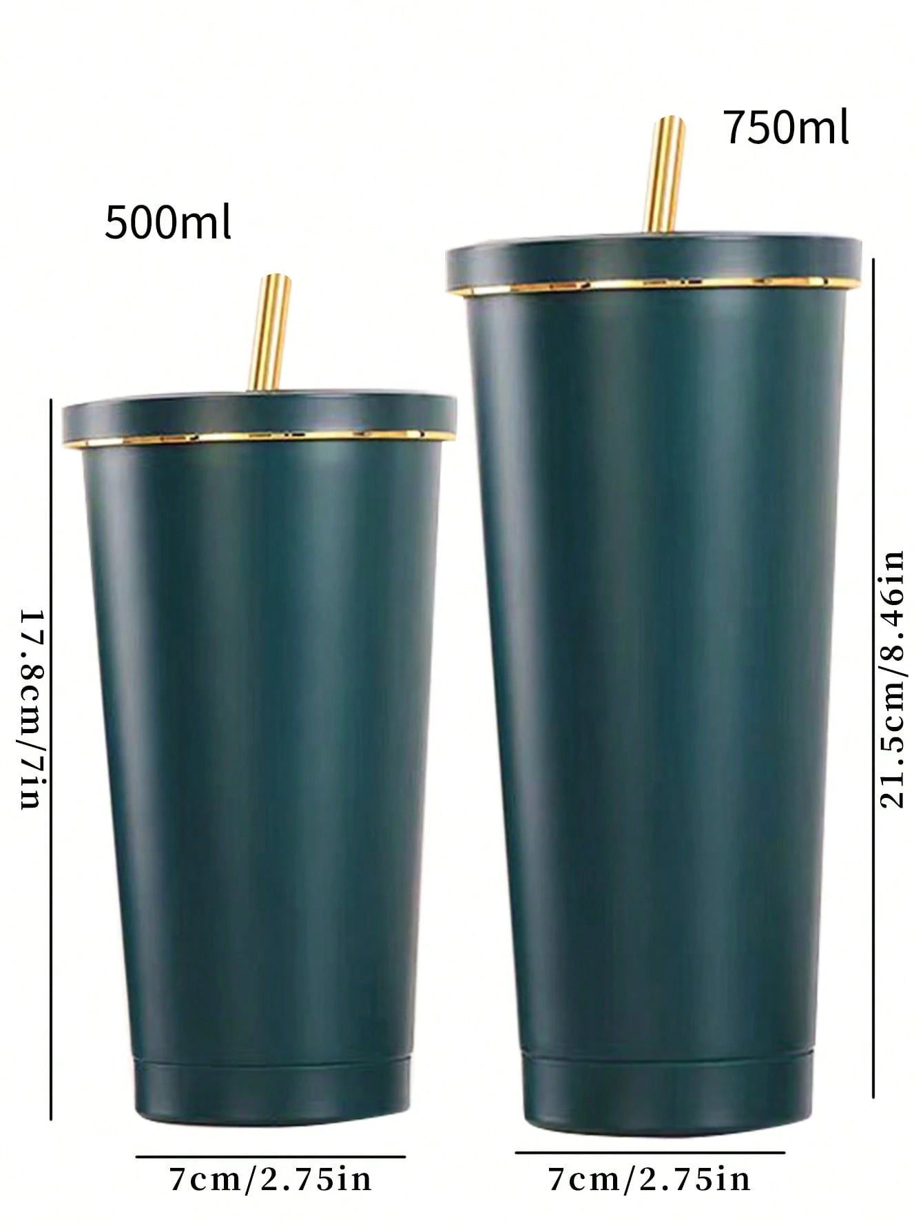 1個 ライトグレー ステンレス製 真空断熱カップ ストロー付き、大容量コーヒーマグ 車用 ギフト用 水筒