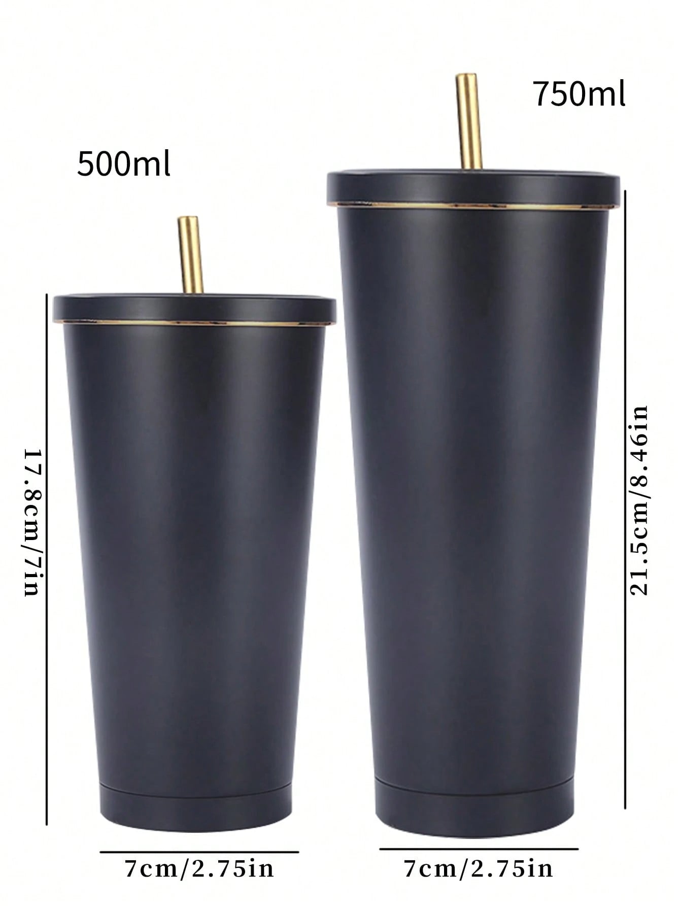 1個 ライトグレー ステンレス製 真空断熱カップ ストロー付き、大容量コーヒーマグ 車用 ギフト用 水筒