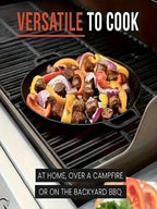 鋳鉄スキレット 無塗装ノンスティック パンケーキパン 全ストーブ対応（IH・ガス・電気） ピザ・グリル用 家庭・屋外調理適