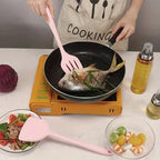 18個セット シリコン調理器具セット - フルシリコンキッチンウェアセット 収納バケツ付き - スパチュラ、スプーン、キッチンツール含む、簡単洗浄 - 調理とベーキングに最適 - 学校や寮の必需品に最適