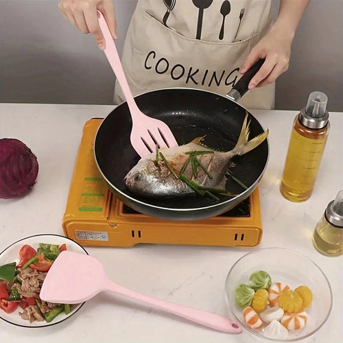 18個セット シリコン調理器具セット - フルシリコンキッチンウェアセット 収納バケツ付き - スパチュラ、スプーン、キッチンツール含む、簡単洗浄 - 調理とベーキングに最適 - 学校や寮の必需品に最適