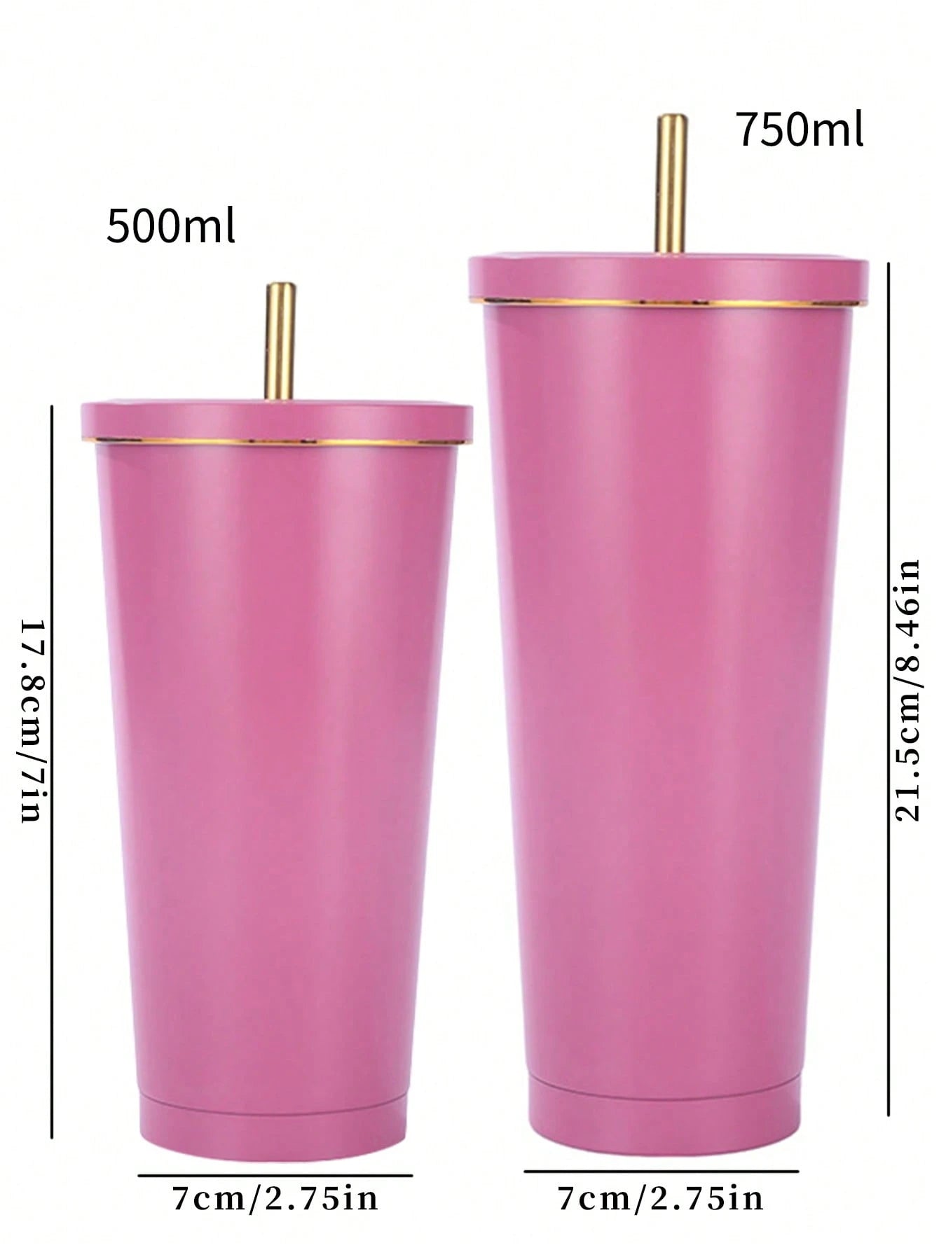 1個 ライトグレー ステンレス製 真空断熱カップ ストロー付き、大容量コーヒーマグ 車用 ギフト用 水筒