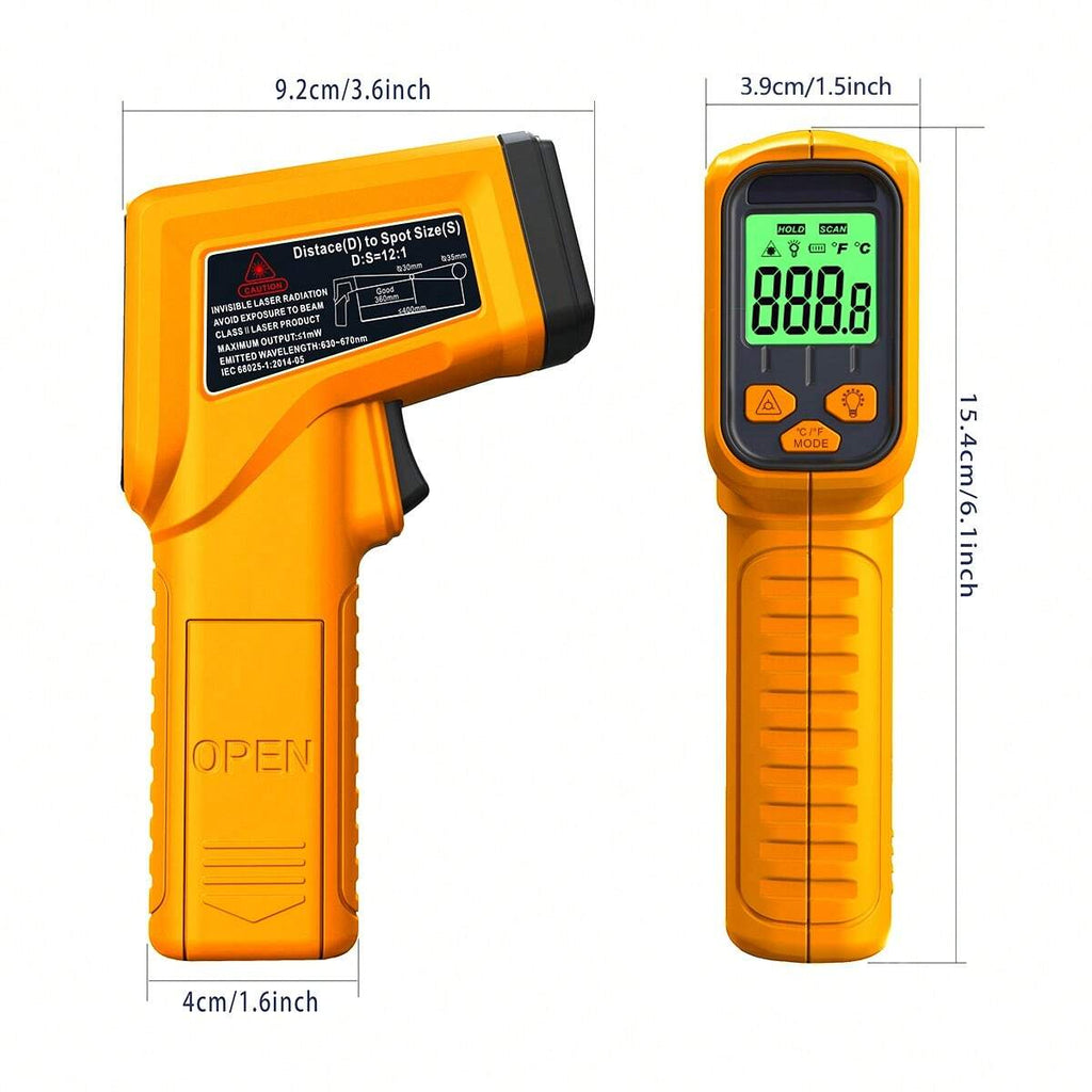 1個 高精度非接触型赤外線温度計、デジタル食品温度計ガン、家庭用温度計 ホーム、キッチン、料理、旅行用