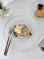 氷山グラスラウンドプレート 1 枚入り INS 調デザート皿 フルーツ皿 高級ペストリートレイ ケーキ皿 クリスマスギフトに最適