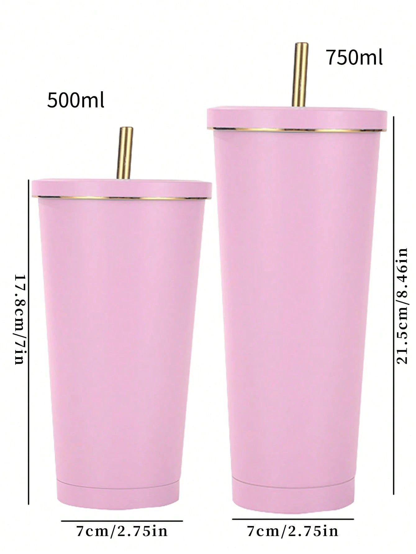 1個 ライトグレー ステンレス製 真空断熱カップ ストロー付き、大容量コーヒーマグ 車用 ギフト用 水筒