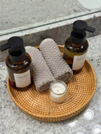 1個 和風 手作り 編み込み収納バスケット、無地カラー ラタン編み バスケット、自宅、リビング、レストラン、屋外ピクニックに最適 バレンタインデー、バレンタインウェディング、誕生日